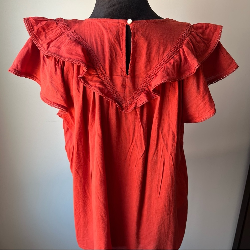 Old Navy Coral Ruffled Blouse - L - Picture 5 of 6